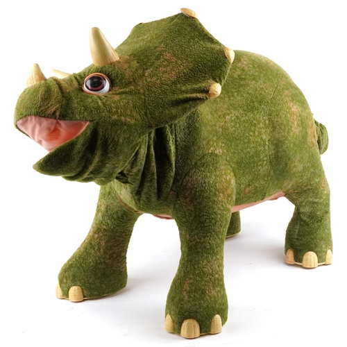 Kota The Triceratops, an interactive ride on toy with sounds and moving head, by Playskool, back 62cm high x 110cm in length.