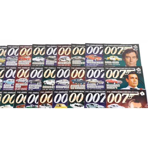  A collection of forty one 007 James Bond Car Collection diecast vehicles with magazines by Fabbri.