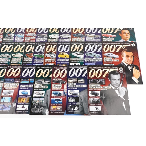 1155 - A collection of forty one 007 James Bond Car Collection diecast vehicles with magazines by Fabbri.