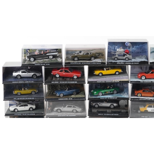  A collection of forty one 007 James Bond Car Collection diecast vehicles with magazines by Fabbri.