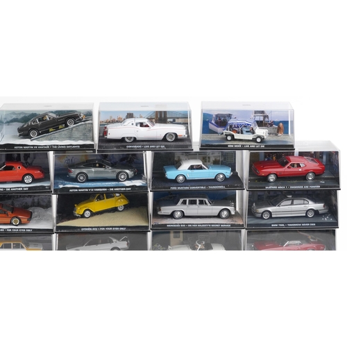  A collection of forty one 007 James Bond Car Collection diecast vehicles with magazines by Fabbri.