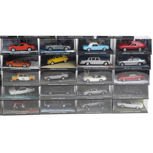 1155 - A collection of forty one 007 James Bond Car Collection diecast vehicles with magazines by Fabbri.