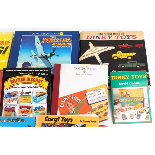 1160 - A collection of toy collector's guides including The Meccano Magazine Anthology, The Great Book of C... 