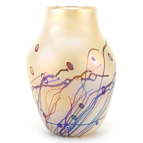 50 - John Ditchfield for Glasform, a large art glass vase with certificate numbered 11994, 25cm high.