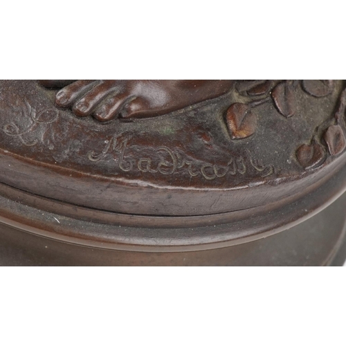  After Luca Madrassi, patinated bronze study of an embracing couple, the base stamped Tiffany & Co., ... 