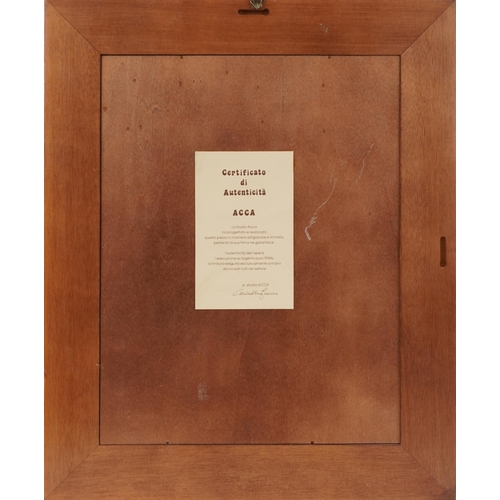 638 - An Italian Art Nouveau style silver plaque by Studio Acca, the panel decorated with a female nude ba... 