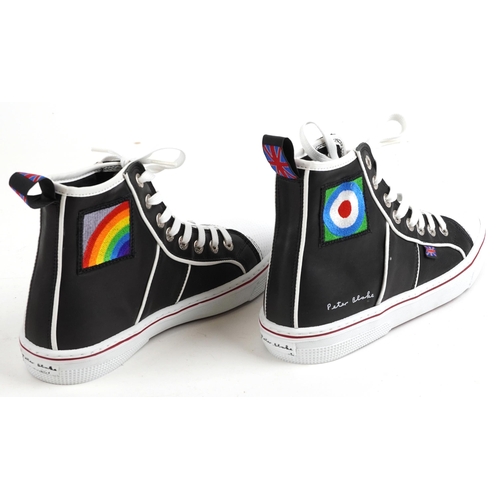 1170 - A pair of Sir Peter Blake 'The First Real Pop Shoes' upcycled leather trainers, limited edition 104/... 