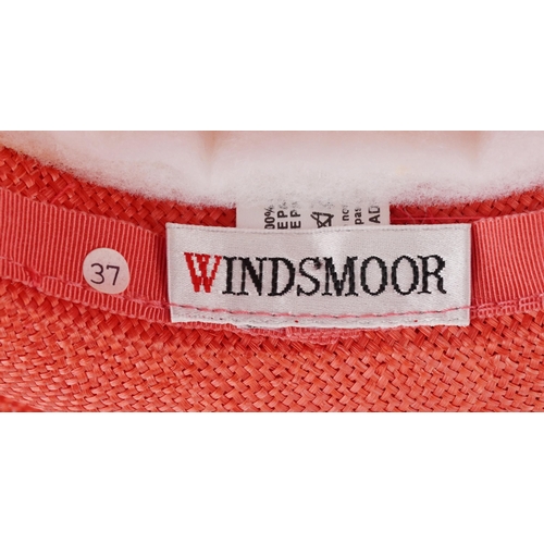 1174 - A Windsmoor ladies pink dress hat, size 37, together with box.