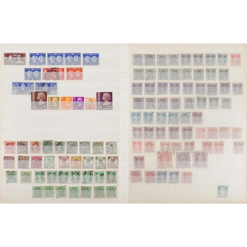 1330 - Three albums of 19th century British and world stamps to include Penny Reds, India and Iran.