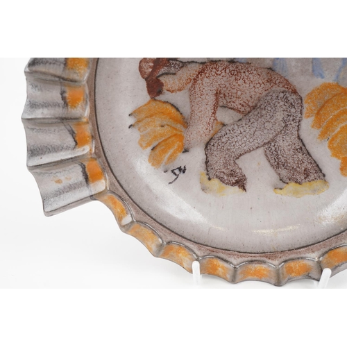  An Art Deco pottery bowl by Michael Anderson? zzz Andersen, Denmark, circa 1930, decorated with a fa... 