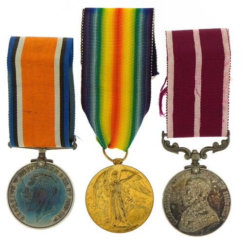  British military World War I medal group including Meritorious Service medal awarded to 321048 C.O.M... 