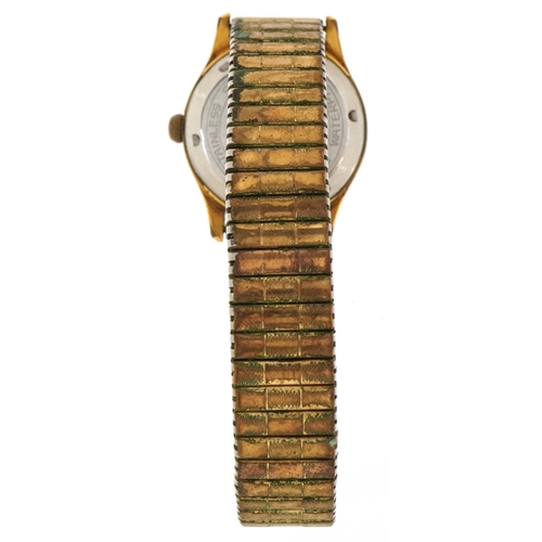 3407 - Majorex, a vintage gentlemen's manual wind wristwatch having gilt dial with Arabic numerals, the cas... 