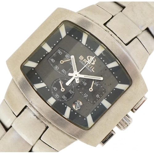 Breil, a vintage gentlemen's Breil 1410 stainless steel chronograph wristwatch, the case 40mm wide.