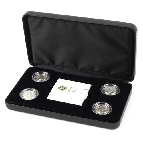 1293 - A Royal Mint 2010 to 2011 Capital Cities one pound silver proof four coin set comprising London 2010... 