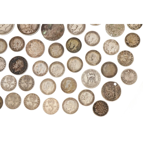 1249 - 19th century and later British silver coinage to include two Victorian Gothic florins, shillings, si... 