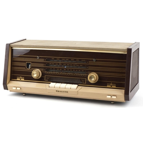 A Vintage Philips radio type B4X12A/54, 55cm wide.