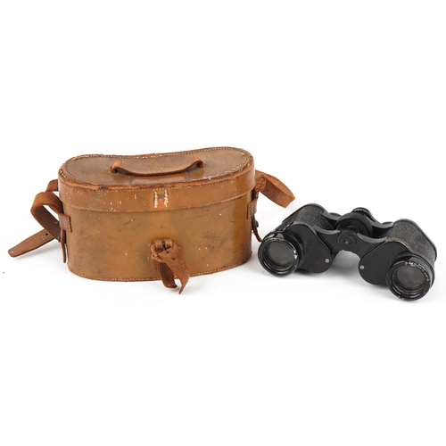 1179 - A pair of Ross of London Stepnada field binoculars number 96519, with tan leather case.