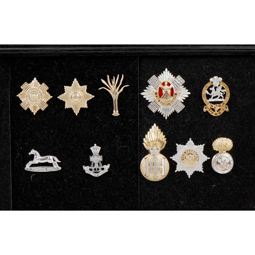 1490 - A collection of military interest cap badges including Royal Hussars, Waterloo Royal Scots Dragoon G... 