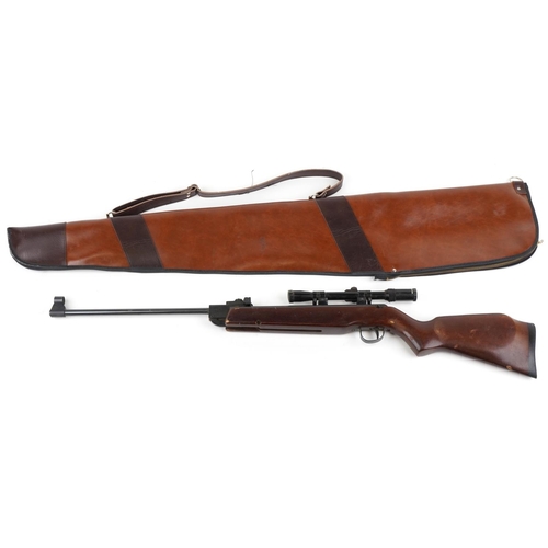 1406 - A Webley & Scott .22 cal snap barrel air rifle with a Webley 3X-7X20 telescopic sight.