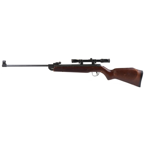 1406 - A Webley & Scott .22 cal snap barrel air rifle with a Webley 3X-7X20 telescopic sight.