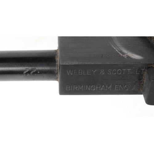 1406 - A Webley & Scott .22 cal snap barrel air rifle with a Webley 3X-7X20 telescopic sight.