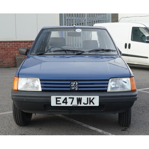 2000 - A 1987 blue Peugeot 205 GLD five door saloon, 1769cc, registration number E47 WJK, with new MOT, mil... 