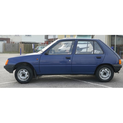 2000 - A 1987 blue Peugeot 205 GLD five door saloon, 1769cc, registration number E47 WJK, with new MOT, mil... 