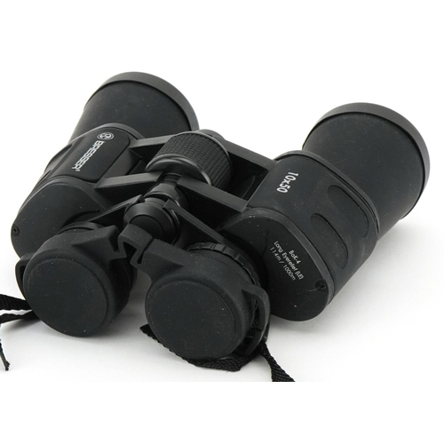 1178 - A pair of Bresser 10x50 long eye relief binoculars with bag.