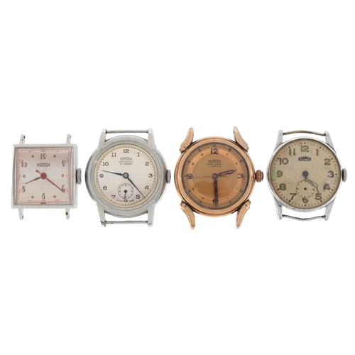 3720 - Roamer, four vintage gentlemen's manual wind wristwatches.