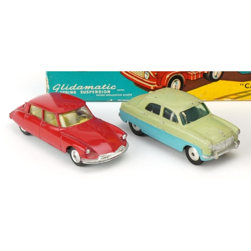 1090 - Corgi diecast vehicles with boxes comprising Carrimore Car Transporter 1105, Rover 2000 252 and Citr... 