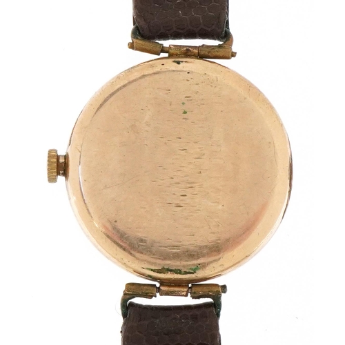 3038 - Rolex, a gentlemen's military interest gold plated manual wind trench watch having enamelled dial wi... 