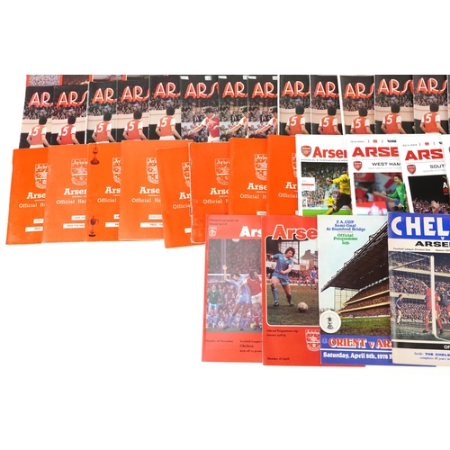 1417 - A collection of predominantly late 1970s and early 1980s Arsenal Football League Division One offici... 