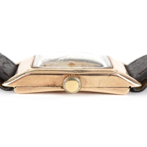 3440 - Tudor, an Art Deco 9ct gold cased gentlemen's manual wind dress watch, the case 22mm wide, total wei... 