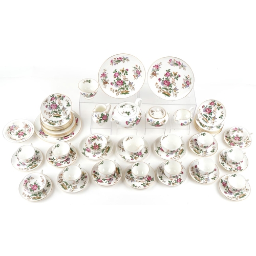 2570 - A Wedgwood Charnwood fine bone china part tea service including teapot, plates, side plates, cups, c... 