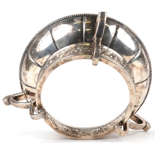 354 - An early 20th century Art Nouveau WMF silver plated stand with circular glass inset bowl decorated a... 