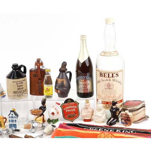 2609 - A large collection of vintage and later advertising breweriana including a large Bell's Scotch whisk... 