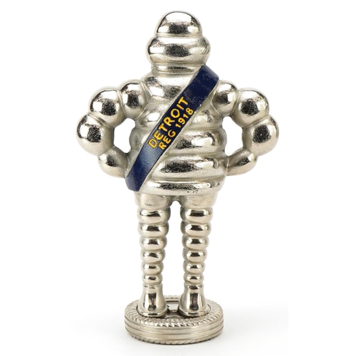 1557 - A motoring interest chromed Michelin Tyres advertising figure, 37cm high.