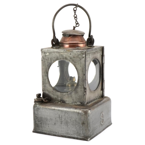 1416 - A vintage railway interest LNER carriage lantern with Lamp Manufacturing & Railway Supplies Ltd. Lon... 