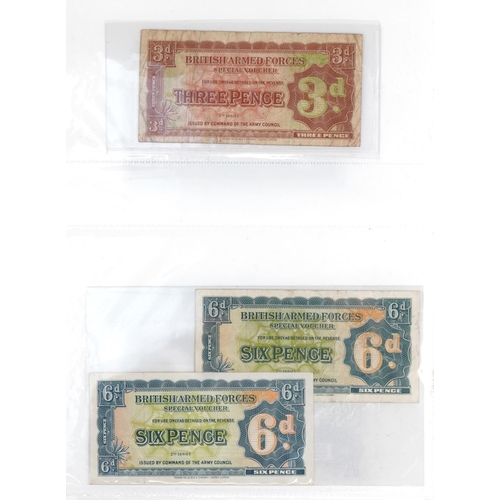 1324 - Vintage British Armed Forces banknotes ranging from second to sixth series, face values of notes ran... 