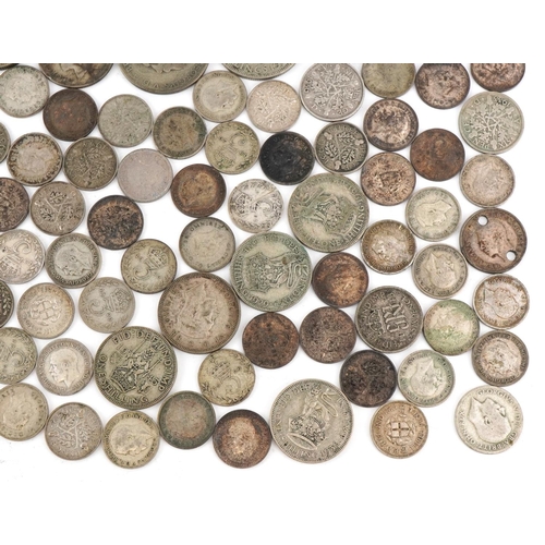 1247 - Pre 1947 British silver coinage to include silver threepenny pieces, sixpences, shillings, florins a... 