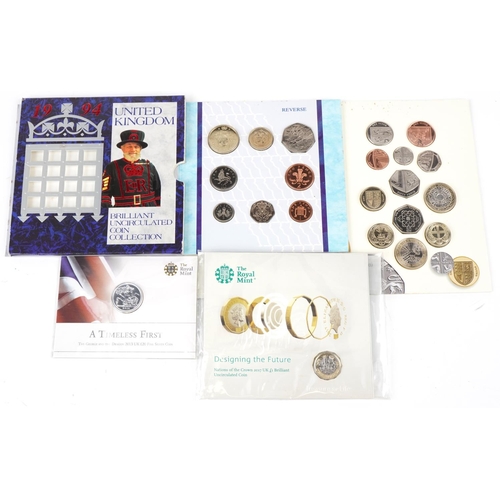 1296 - A 1994 brilliant uncirculated coin collection and a 2010 brilliant uncirculated coin collection toge... 