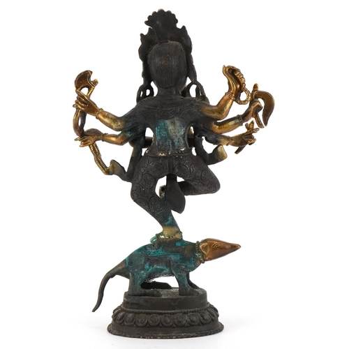 396 - An Indian bronze figure of Ganesha, 20th century, 30cm high.