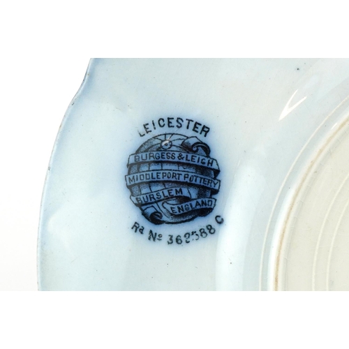 418 - A pair of Burgess & Leigh Middleport Pottery blue transfer printed cabinet plates, 20cm in diameter.