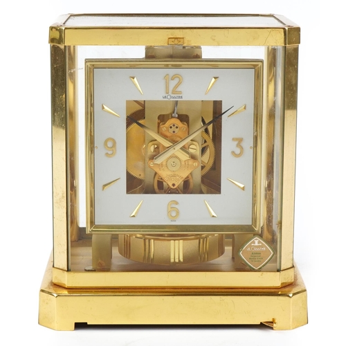 15 - LeCoultre brass cased Atmos clock numbered 339016, 23cm high.