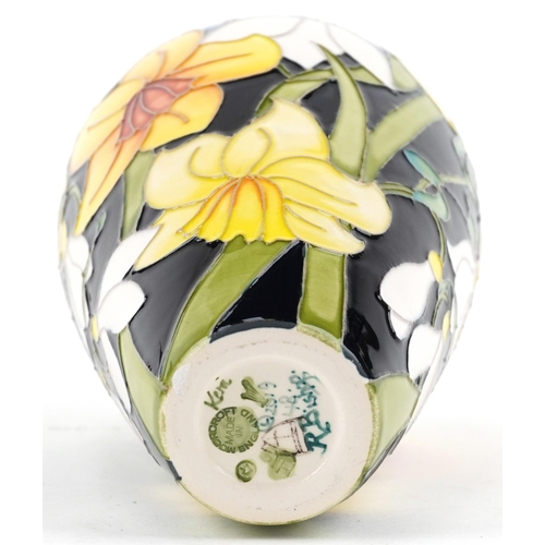 93 - Rachel Bishop for Moorcroft, a 2019 pottery vase, 15.5cm high, with box.