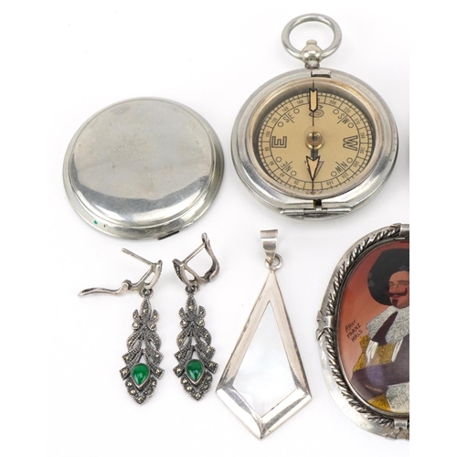 3724 - Antique and later jewellery including a gentlemen's silver open face pocket watch, silver Scottish t... 