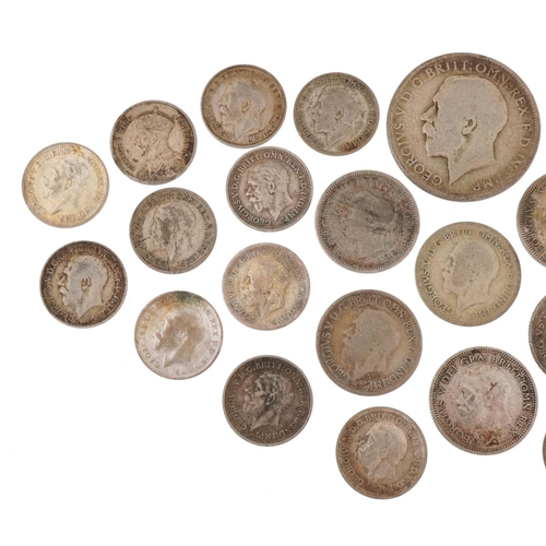 1271 - Pre 1947 silver coins comprising florin, sixpences and threepences.