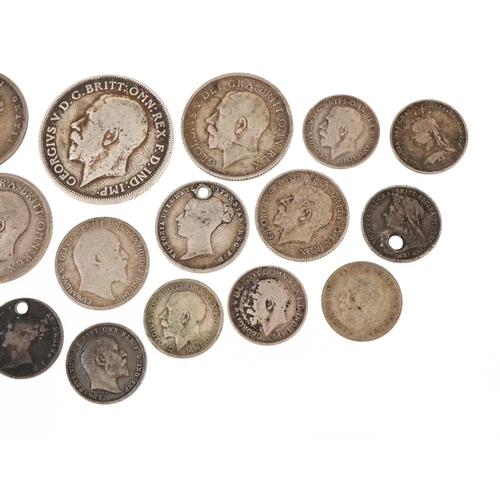 1272 - 19th century and later British silver coinage comprising florins, shillings, sixpences and silver th... 