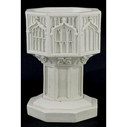 269 - An early 20th century Gothic Revival travelling baptism font on an octagonal plinth base, from St. M... 