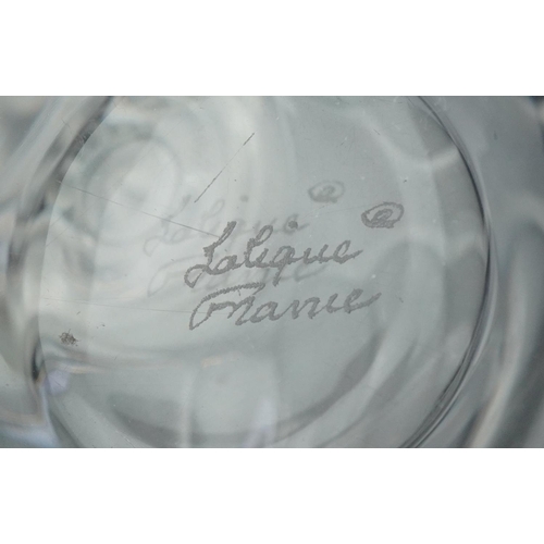 178 - Lalique, a frosted glass scent bottle, etched Lalique France to the base, 7.5cm in diameter.